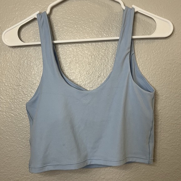 Offline By Aerie Blue Tank Sports Bra Size Medium NO PADDING - Picture 2 of 7